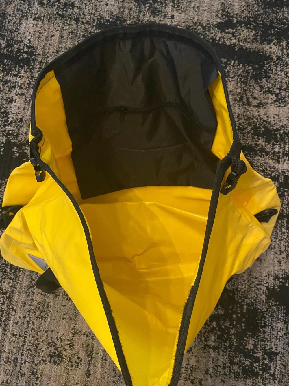BlueFatty Yellow Dry Pack Duffel with Black Straps